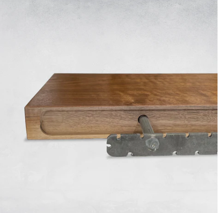 Walnut SOLID WOOD Floating Shelves with Invisible Mounting Brackets