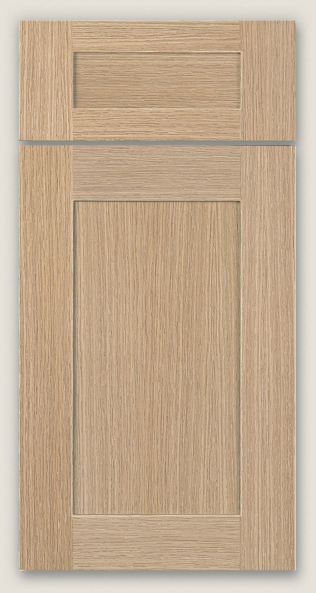 Kitchen Cabinet Doors Shaker Design Rift White Oak Finish Predrilled for European Soft Close Hinges