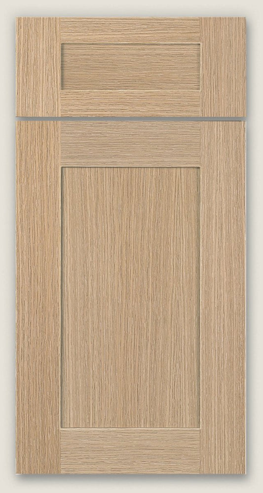 Kitchen Cabinet Doors Shaker Design Rift White Oak Finish Predrilled for European Soft Close Hinges