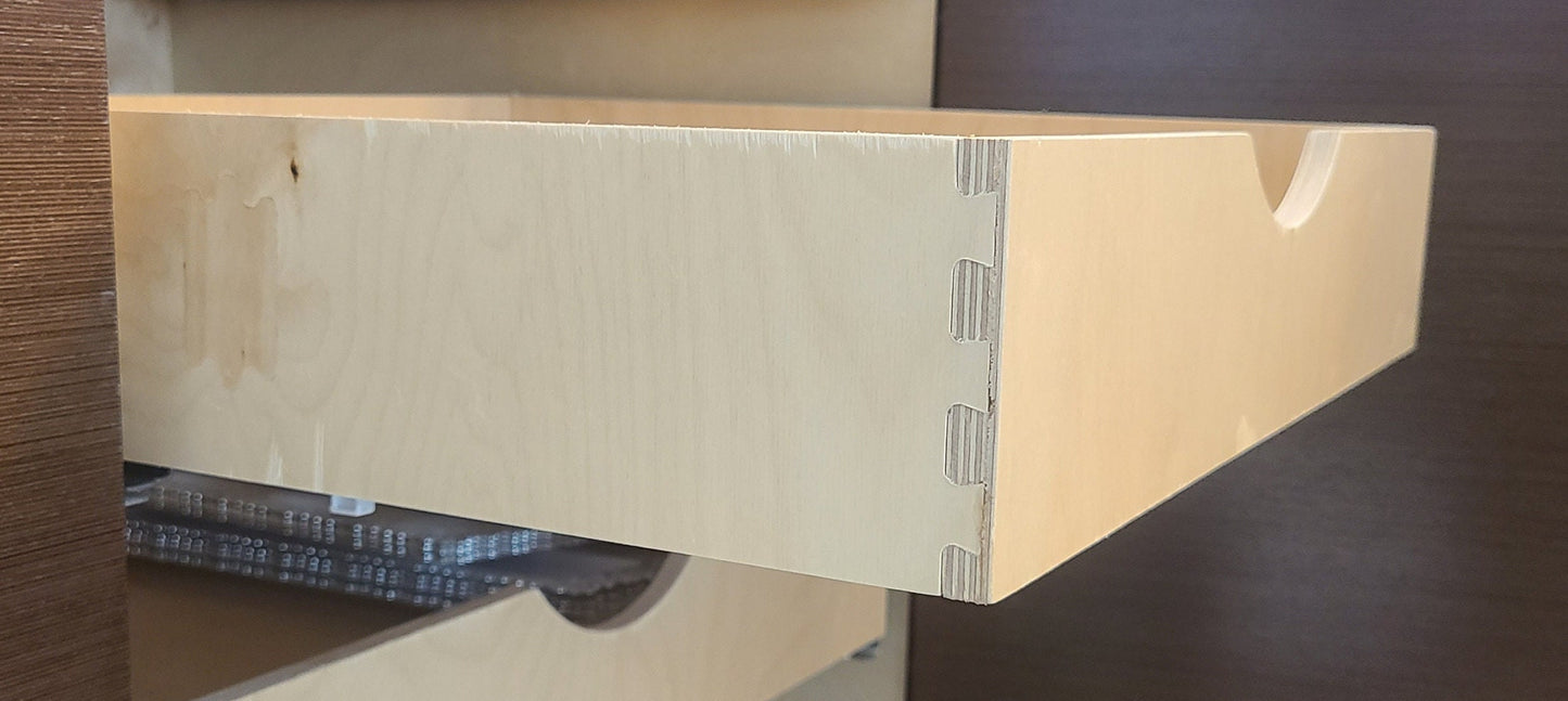 Kitchen Cabinet Drawers, Pullout Trays, Wood, Dovetail, Custom Made to Order, Fully Assembled 33" x 22.5" Various Heights