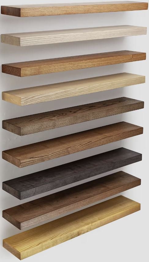 SOLID WOOD Floating Shelves with Invisible Mounting Brackets - White Oak, Walnut, Unfinished, and More - Custom sizes available -