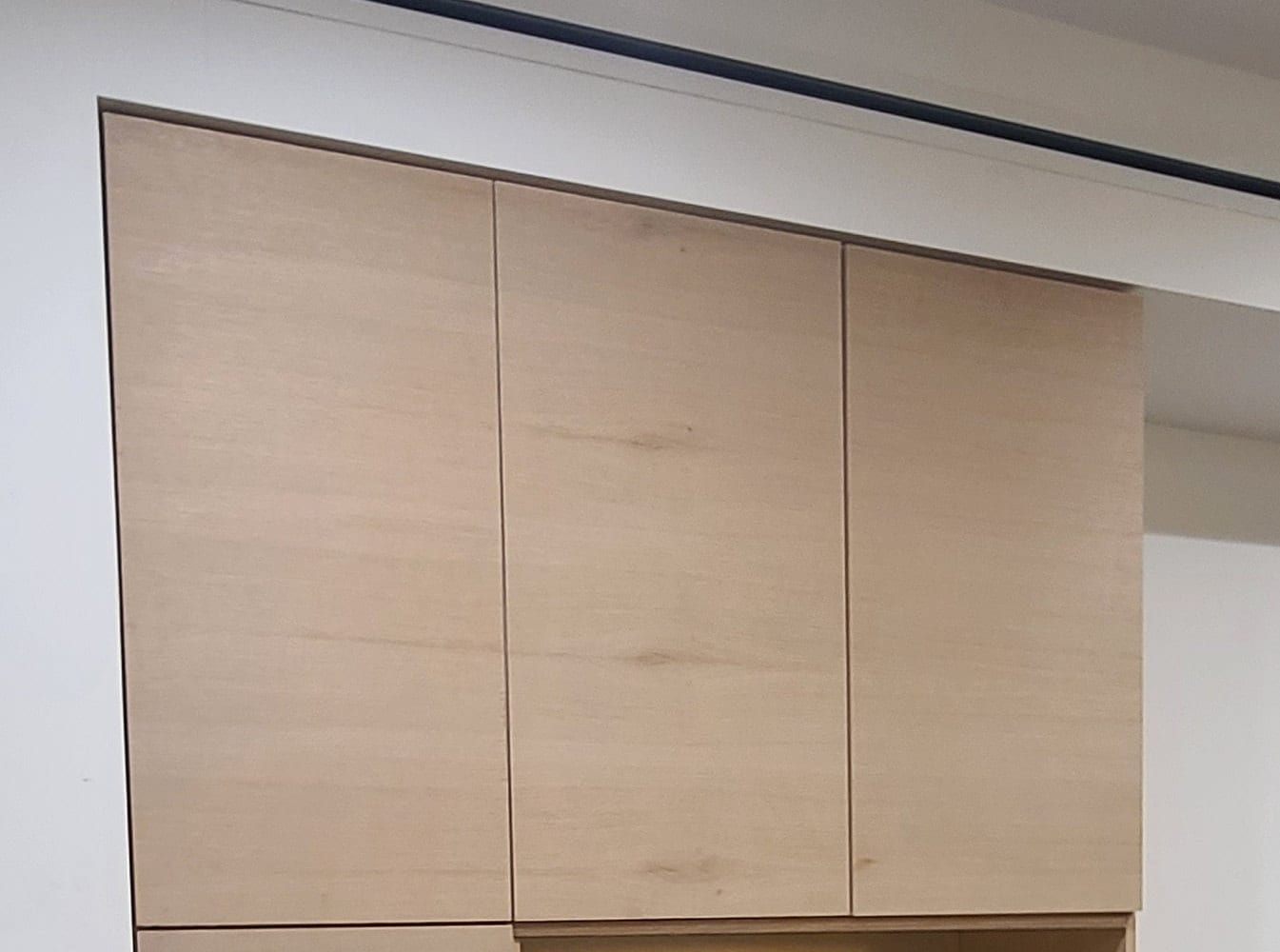 Kitchen Cabinet Doors Flat Panel Design Rift White Oak Finish Predrilled for European Soft Close Hinges